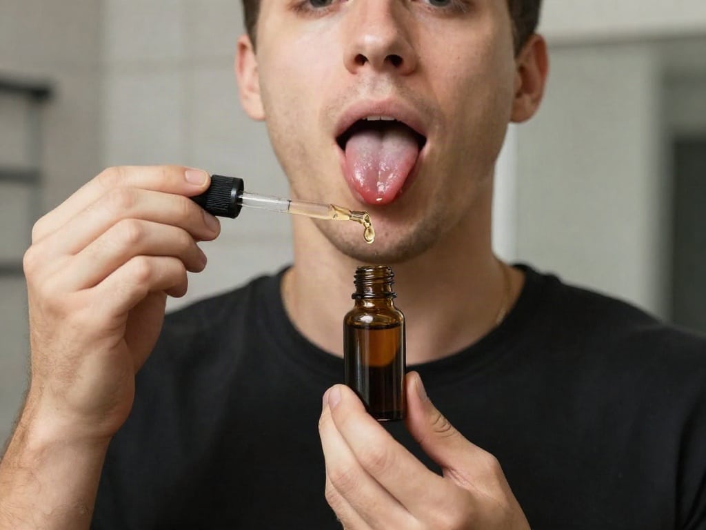 CBD Öl unter die Zunge